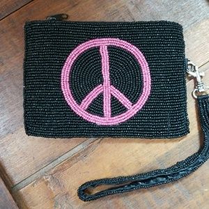 Peace Sign Wristlet